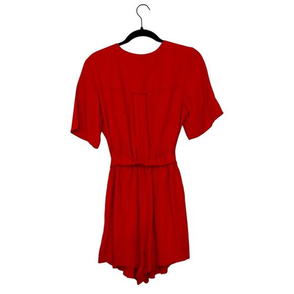 Thakoon Red Tie Front Romper Sz 8 - Picture 8 of 8